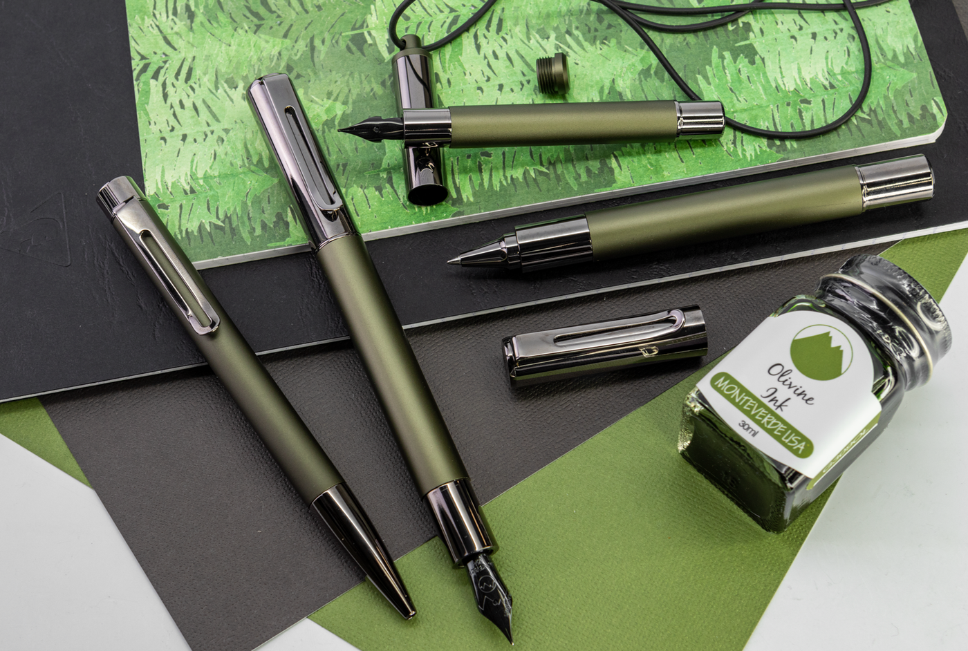 These high quality pens are made from metal and acrylics, with steel and gold nibs, and are piston filled. These pens are for wordsmithing, hand lettering, writing, calligraphy, drawing, and art.