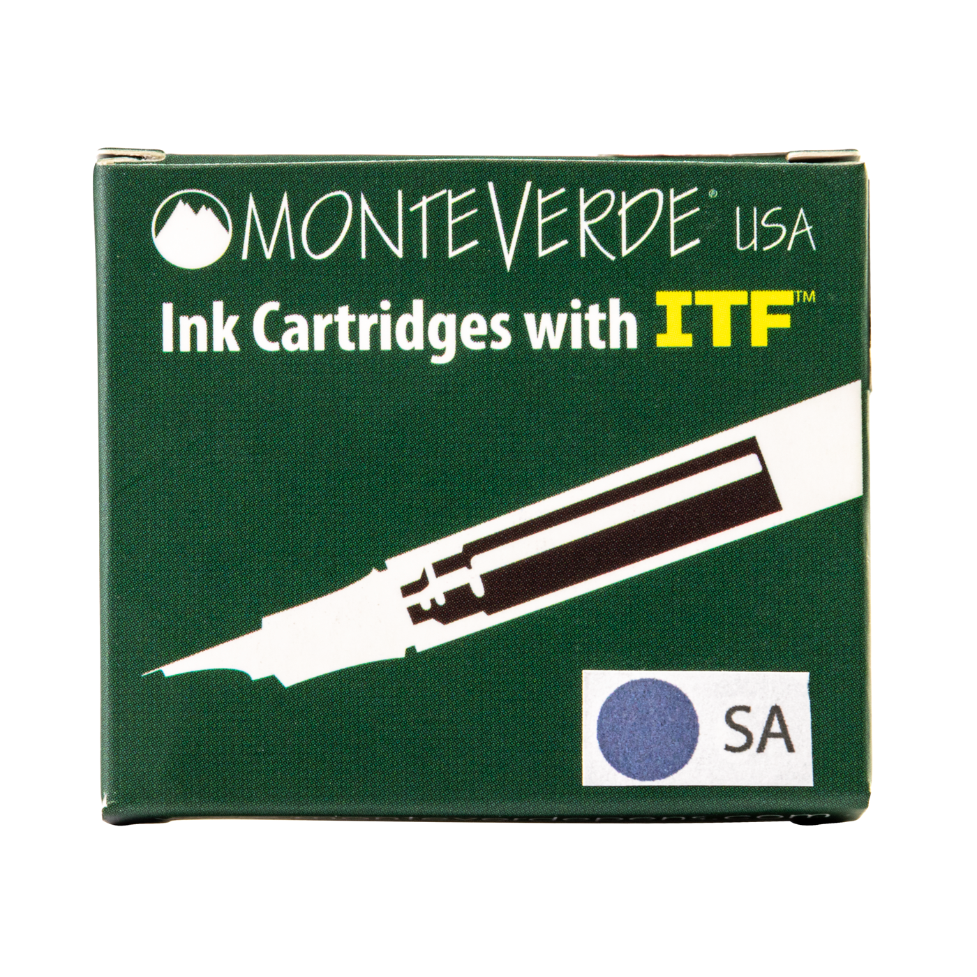 Ink from MonteVerde, made in Austria, packaged in USA. Each box has six cartridges.