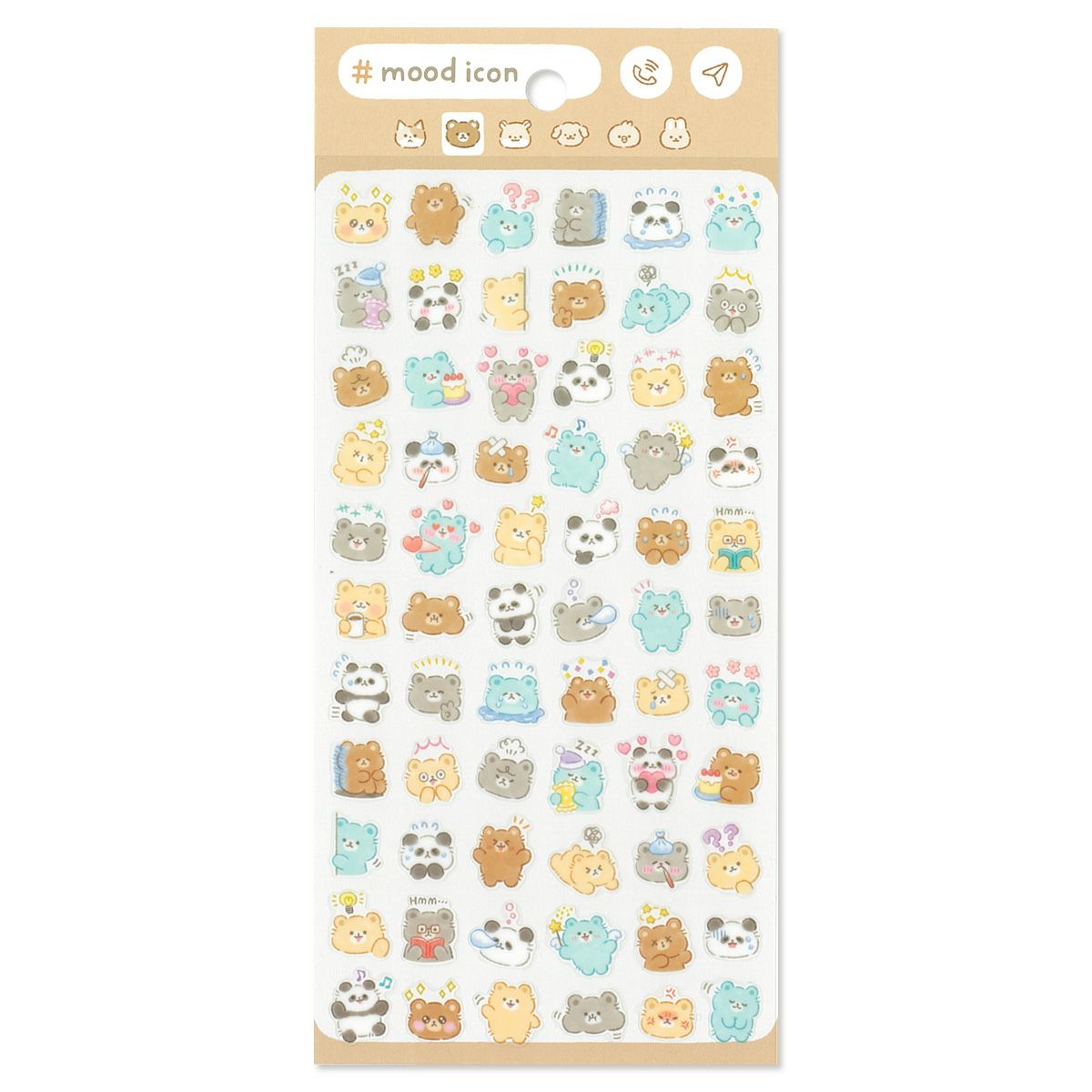 Mind Wave Stickers- Mood Icon Bear Sticker
