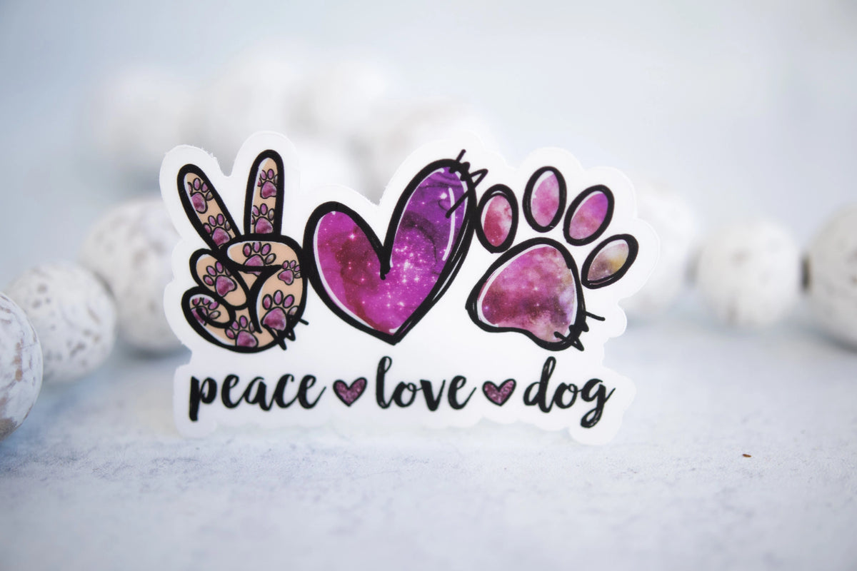 Savannah and James Co - Vinyl Sticker - Peace Love Dog