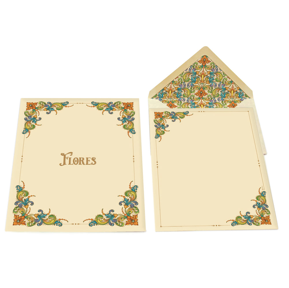 San Lorenzo Writing Sheet Portfolio - Flores