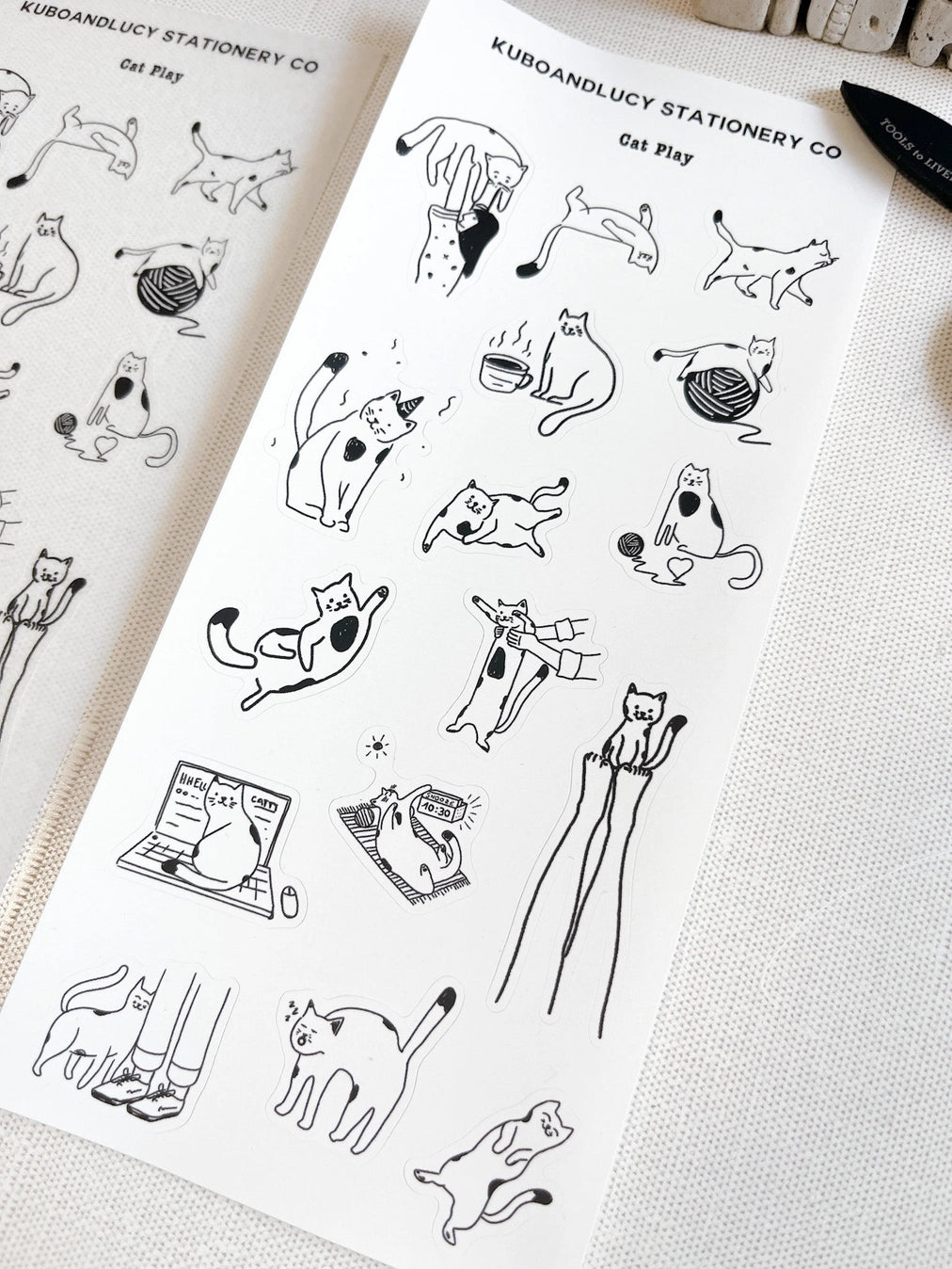 Kuboandlucy Stationery Co. - Cat Play Sticker Sheet