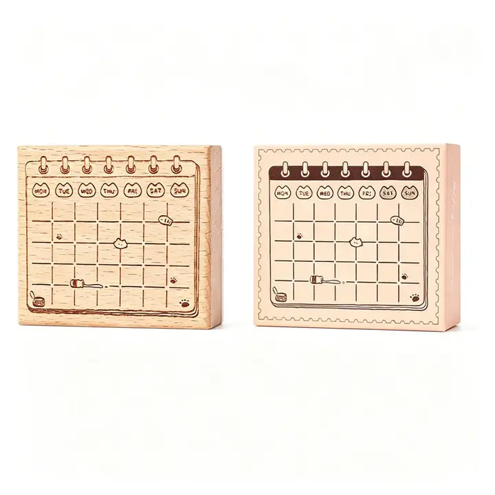 NoteMood - Wooden Stamp - Cat Planner
