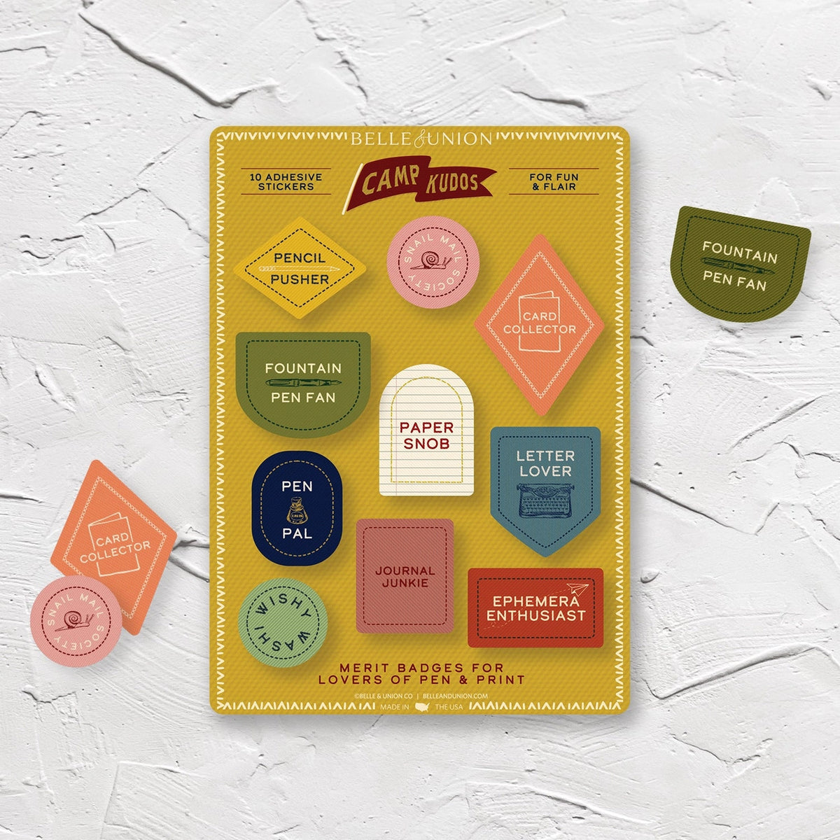 Belle & Union - Mini Stationery Merit Badge Sticker Sheet