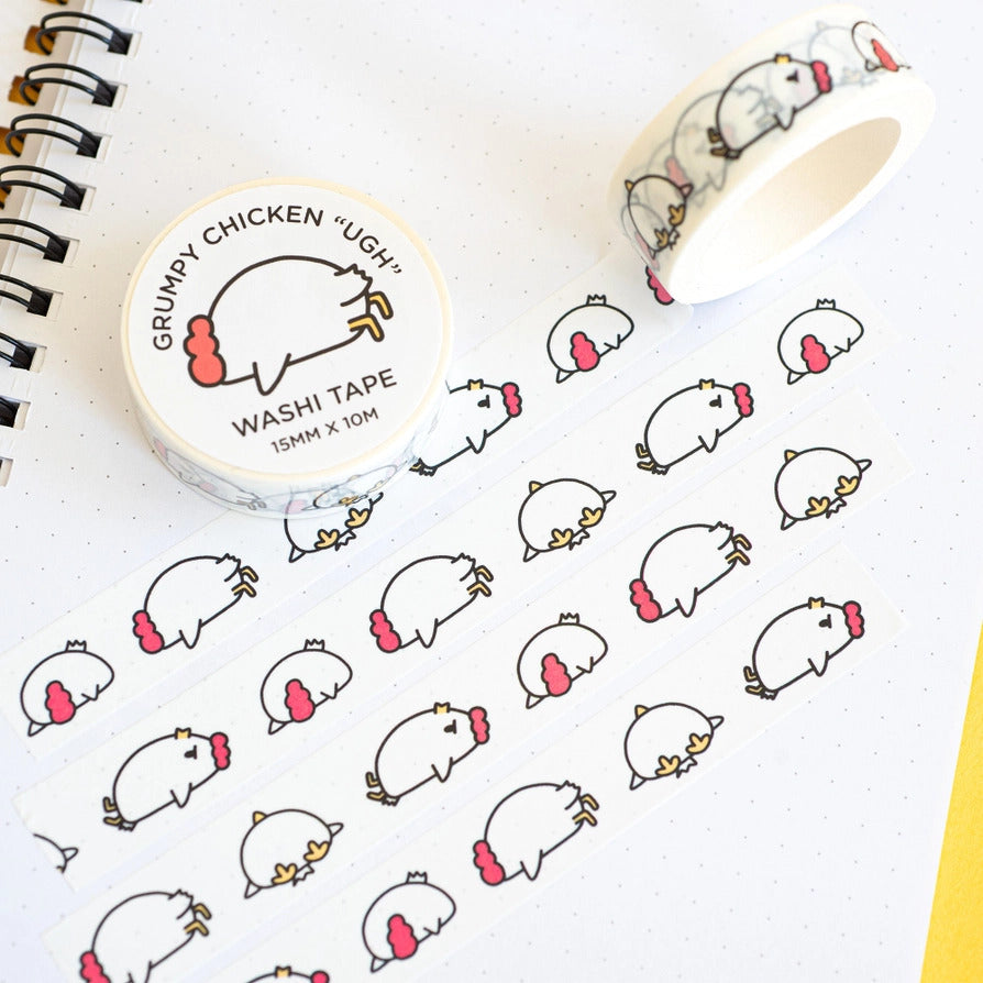 Robot Dance Battle - "Ugh" Grumpy Chicken Washi Tape