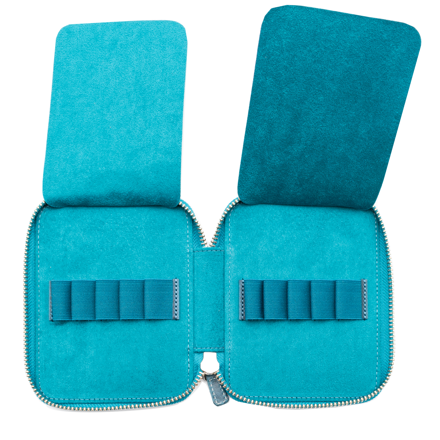 Galen Leather Co. Zippered 10 Slot Pen Case - Crazy Horse Ocean