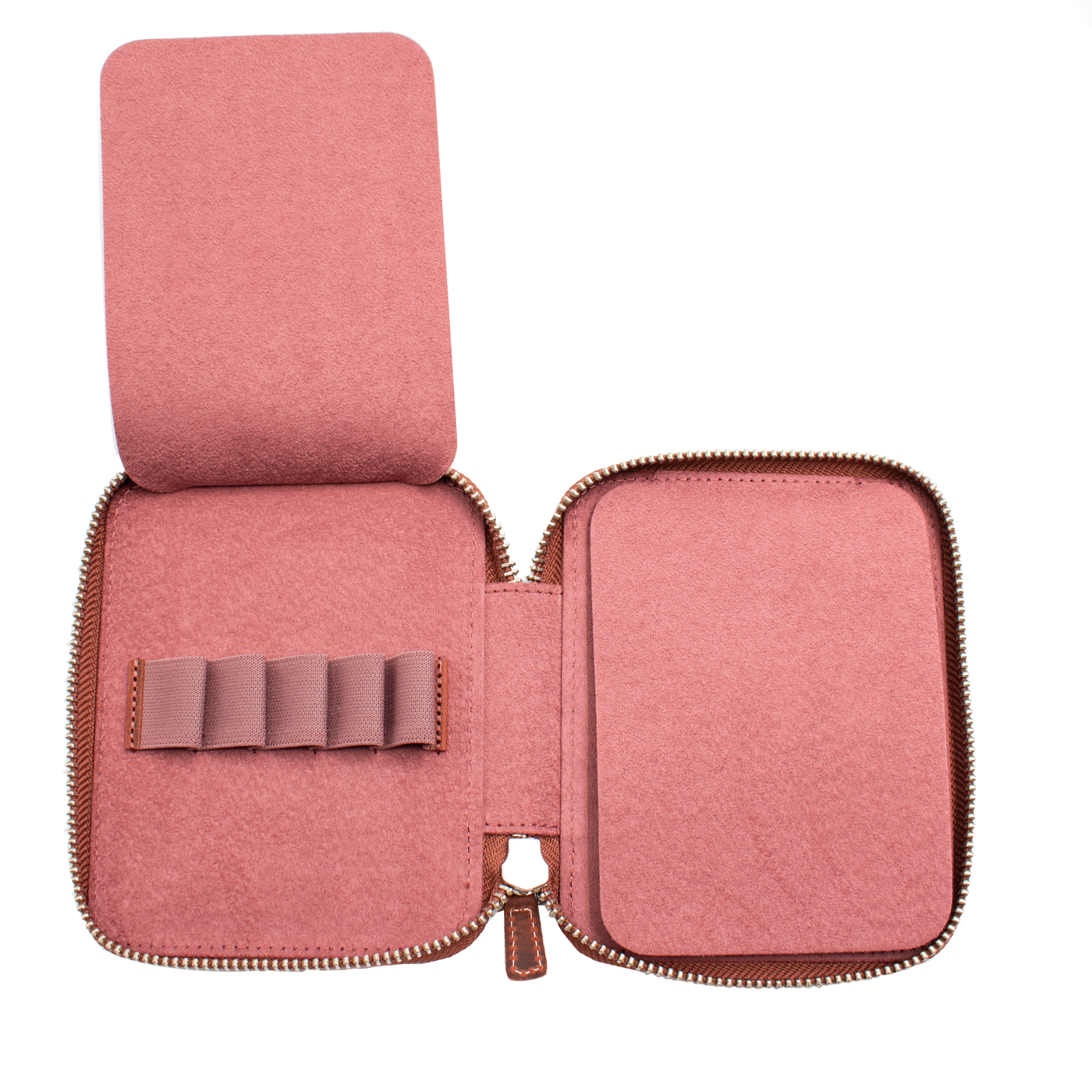 Galen Leather Co. Zippered 10 Slot Pen Case - Crazy Horse Orange