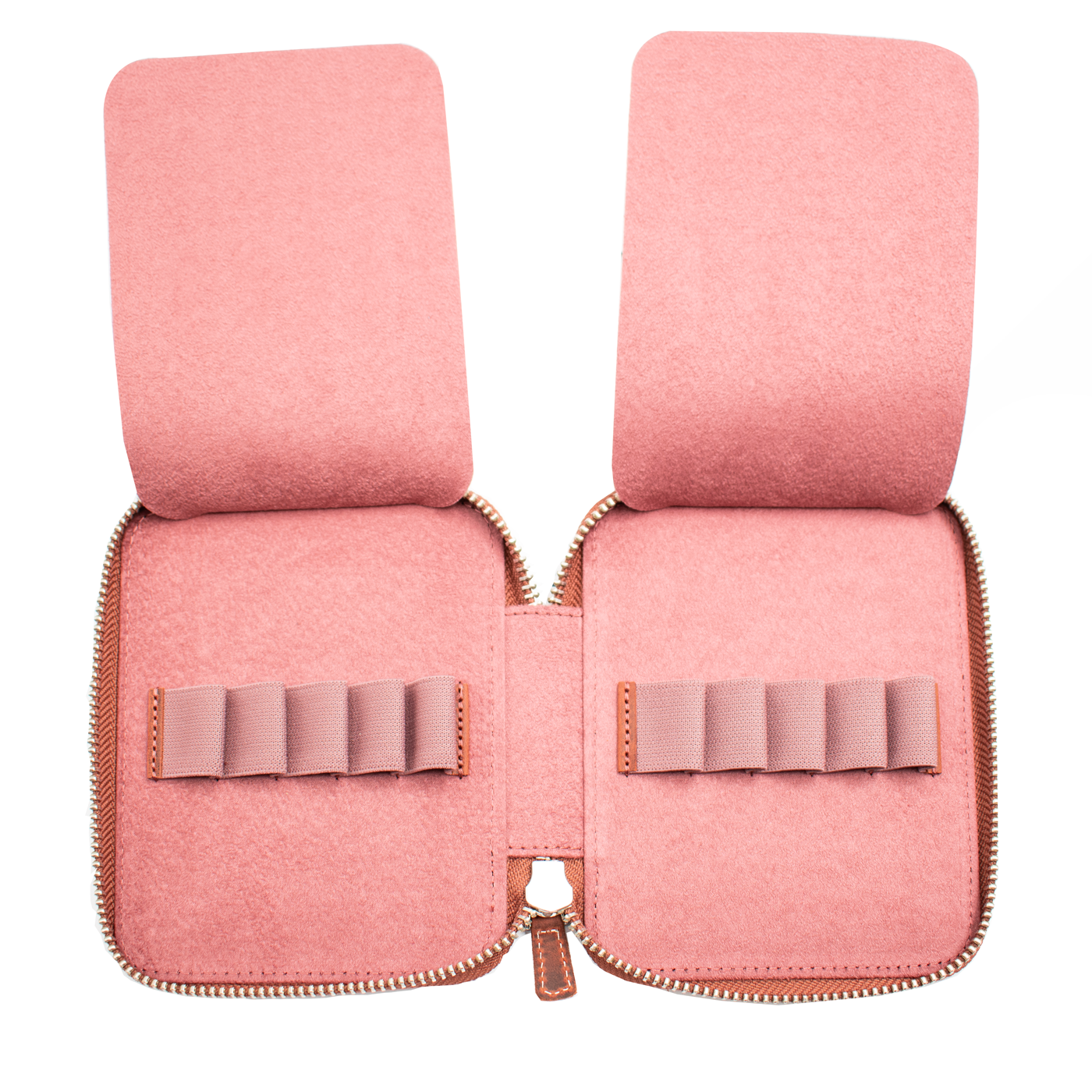 Galen Leather Co. Zippered 10 Slot Pen Case - Crazy Horse Orange