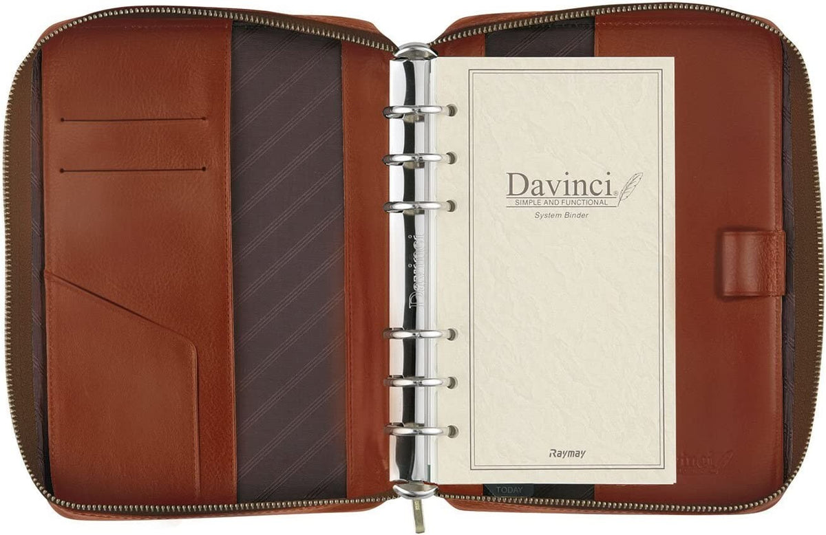 Raymay Davinci Bible Size System Organizer Zippered - 24mm Ring Size