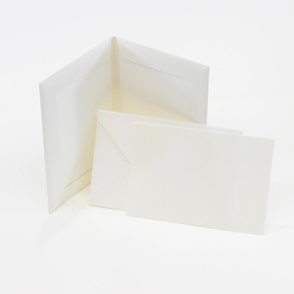 San Lorenzo Note Cards Large - Medioevale Deckled Edge