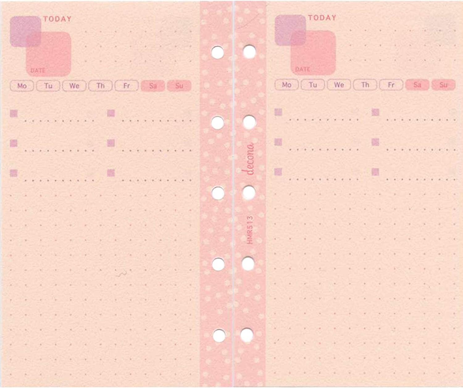 Raymay Fujii Decona Mini 5 Size Refill - Free Monthly Schedule Cute H