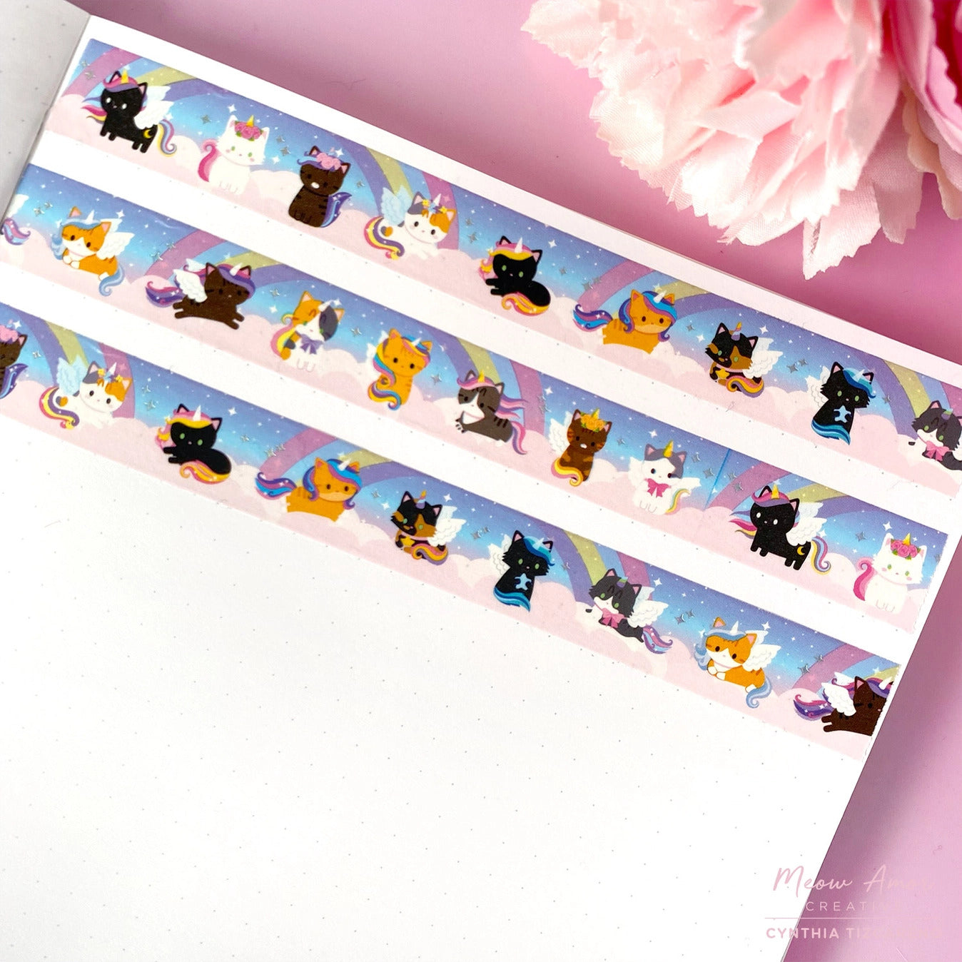 Meow Amor Creative - Unicorn Pegasus Cats Holo Foil Washi Tape