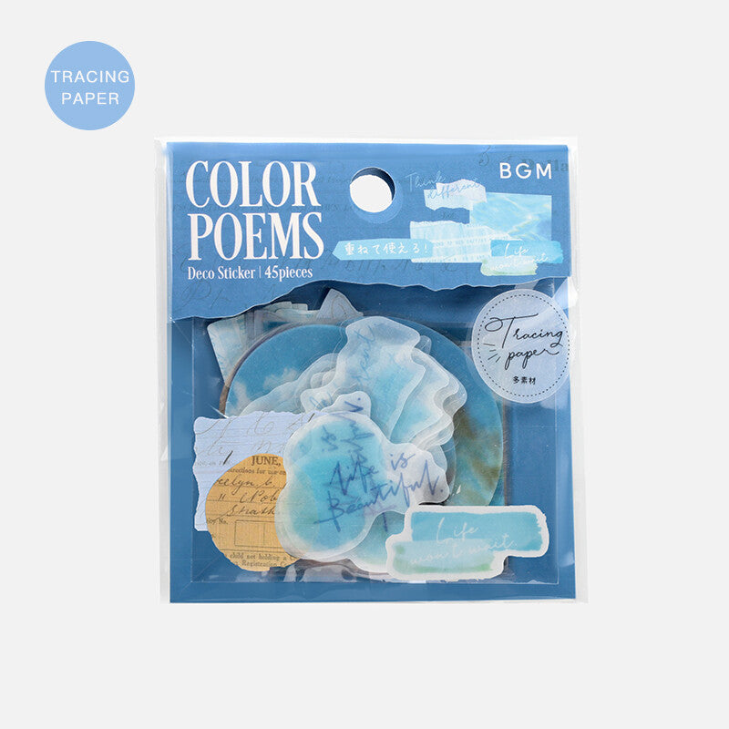 BGM - Color Poems Deco Sticker - Blue