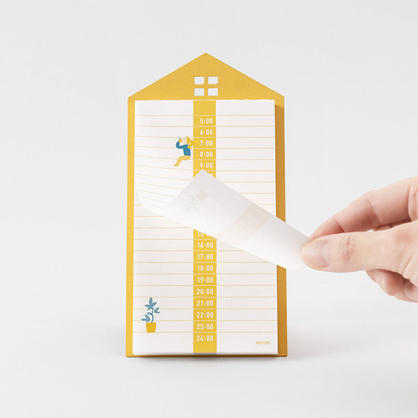 Midori Stand Memo Pad- Vertical Pattern - Schedule