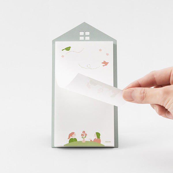 Midori Stand Memo Pad- Vertical Pattern - Message