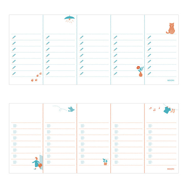Midori Stand Memo Pad- Horizontal Pattern - To Do