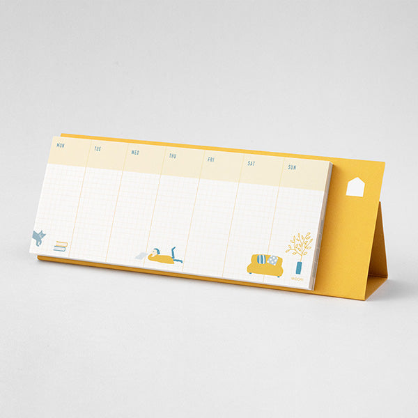 Midori Stand Memo Pad- Horizontal Pattern - Weekly Block