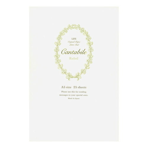 Life Stationery L. Writing Paper Cantabile - A5