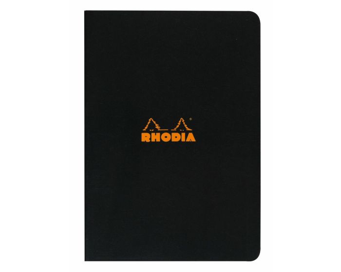 Rhodia Classic Side Staplebound Notebook 8 1/4 x 11 3/4- Black, Lined