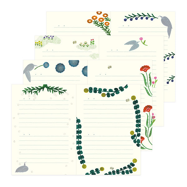 Midori Diary Soft Flower & Bird