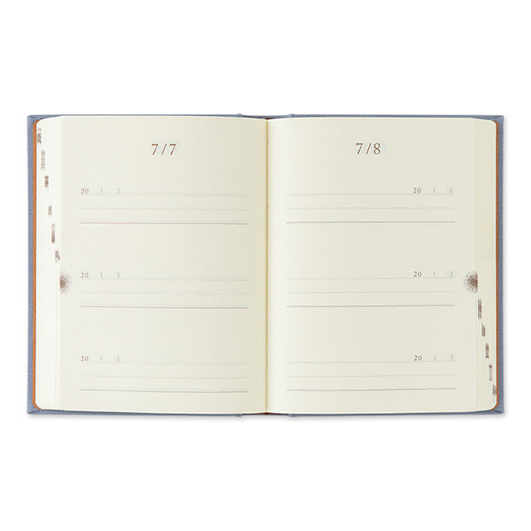 Midori 3 Years Diary Gate Mini Blue Purple