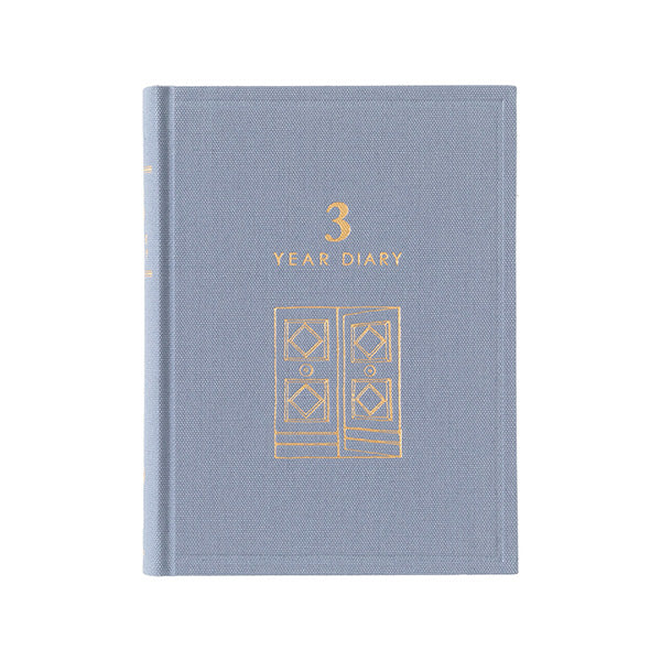 Midori 3 Years Diary Gate Mini Blue Purple