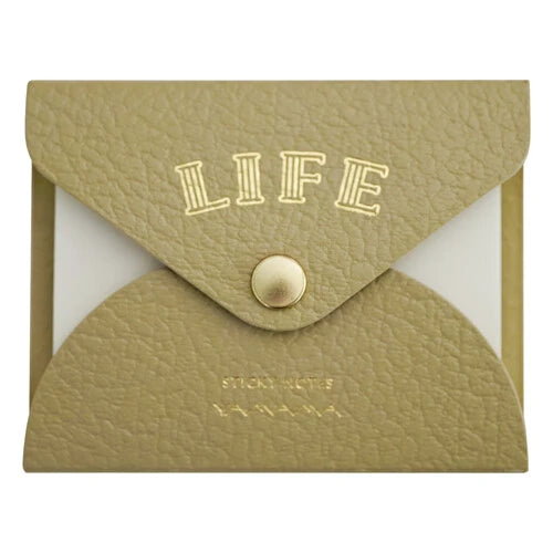Life Stationery Sticky Notes With Cover - Beige - Blank