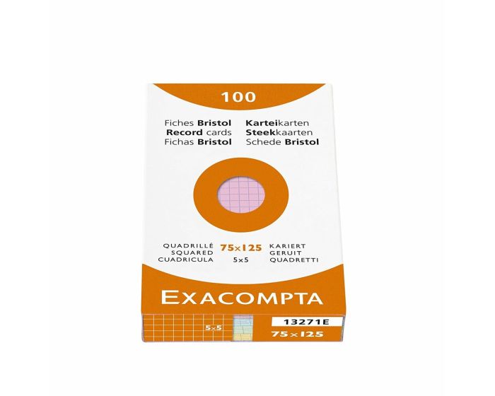 Exacompta Bristol Index Cards Assorted Colors