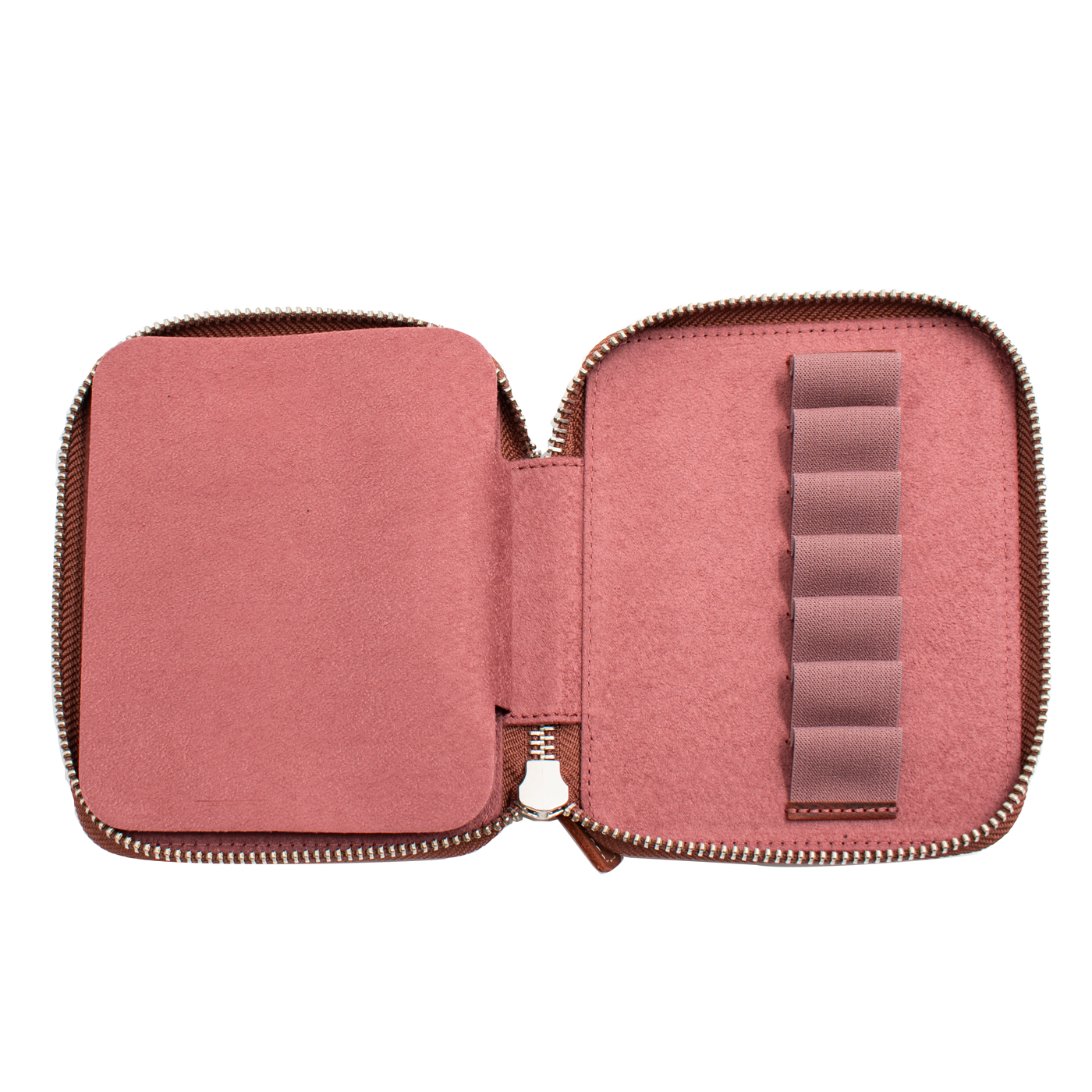 Galen Leather Co. Zippered Collector Pen Case for 14 Kawecos - Crazy Horse Orange