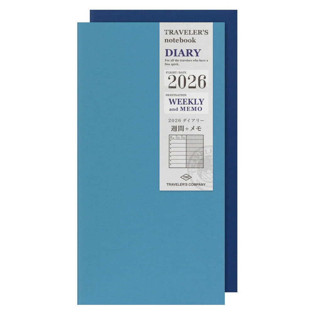 TRAVELER'S COMPANY Regular Size Diary 2026 - Weekly + Memo