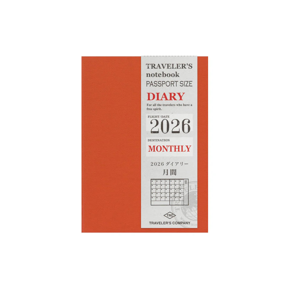 TRAVELER'S COMPANY Passport Size Diary 2026 - Monthly