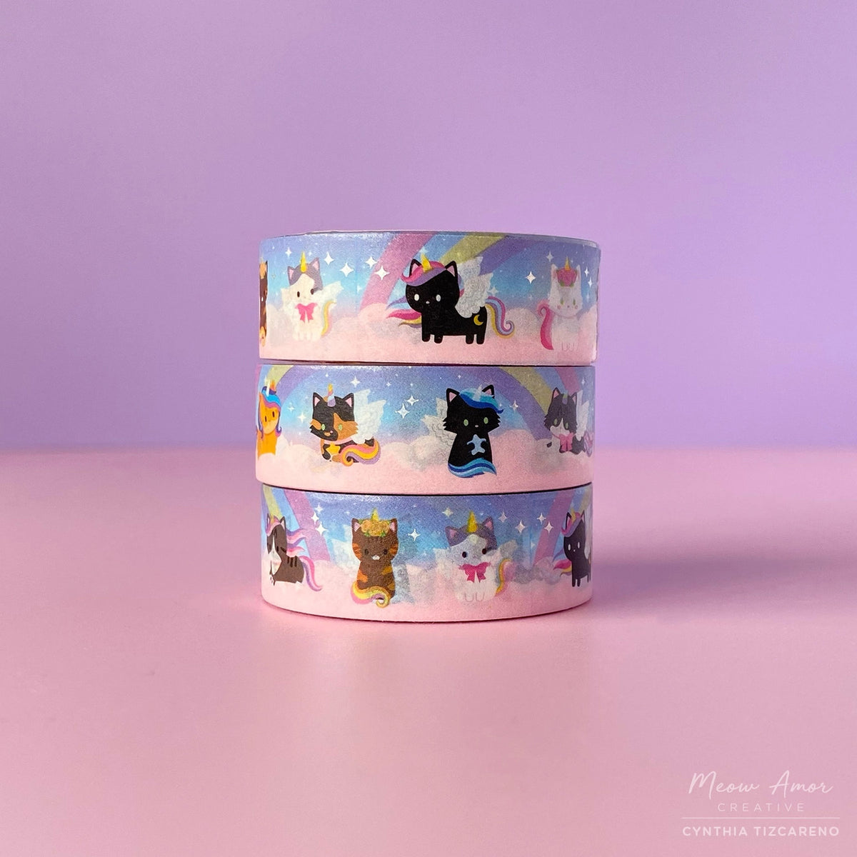 Meow Amor Creative - Unicorn Pegasus Cats Holo Foil Washi Tape