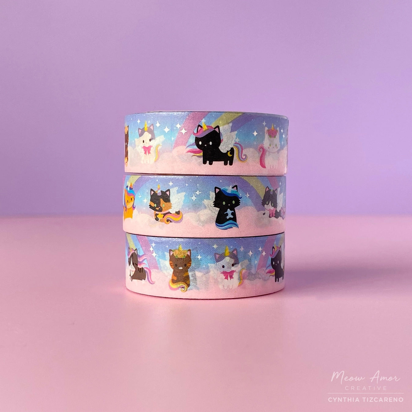 Meow Amor Creative - Unicorn Pegasus Cats Holo Foil Washi Tape