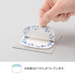Midori Sticky Note Transparency - Blue Flowers