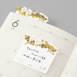 Midori Sticky Note Die-Cuttting - Foil Stamping- Flowers