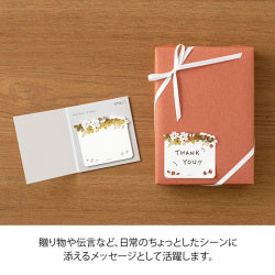 Midori Sticky Note Die-Cuttting - Foil Stamping- Flowers