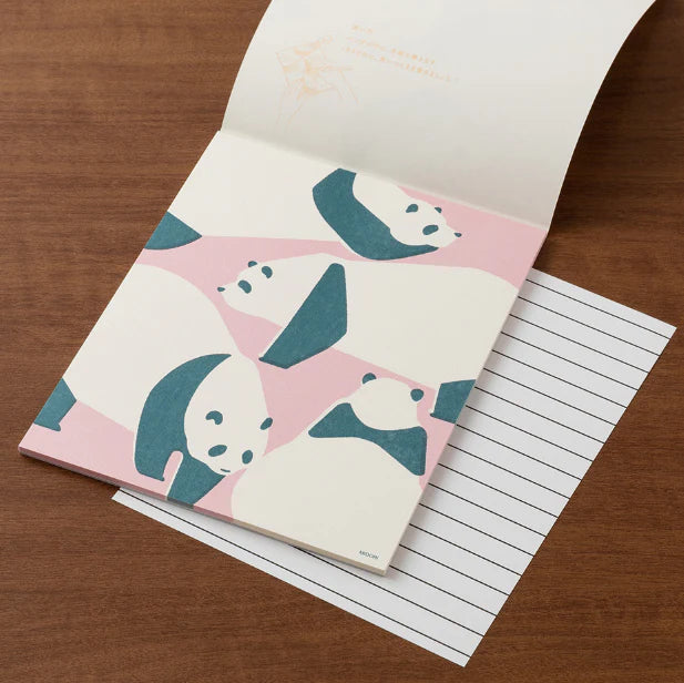 Midori Kimagure Panda Bear Letter Pad