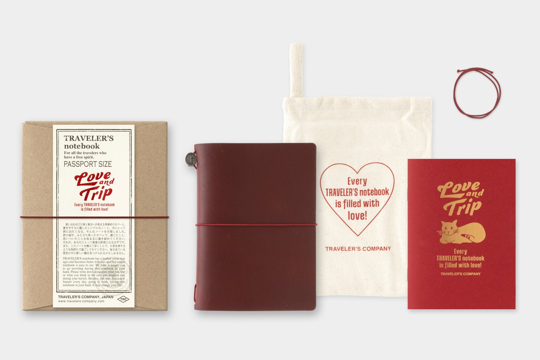 TRAVELER'S COMPANY Traveler's Passport Sized Notebook - Love And Trip
