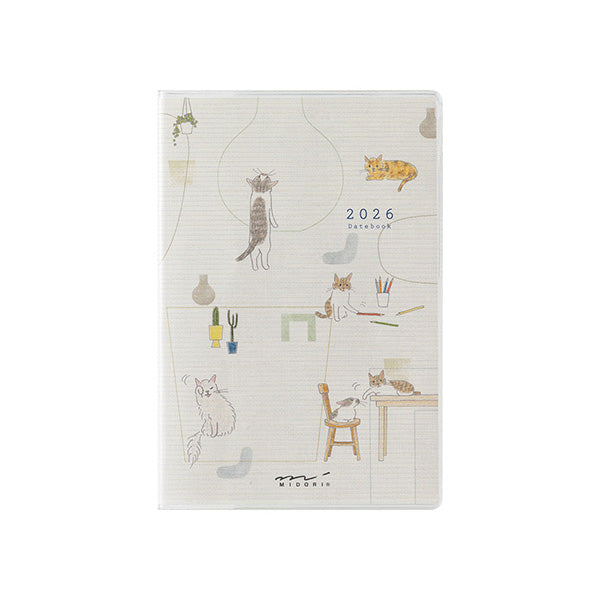 Midori 2026 Pocket Diary Mini - Cats