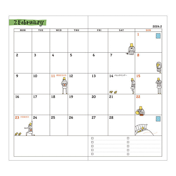 Midori 2026 Pocket Diary B6 Slim - Ojisan