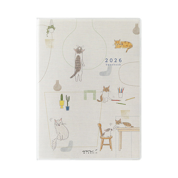 Midori 2026 Pocket Diary (A6) - Cat