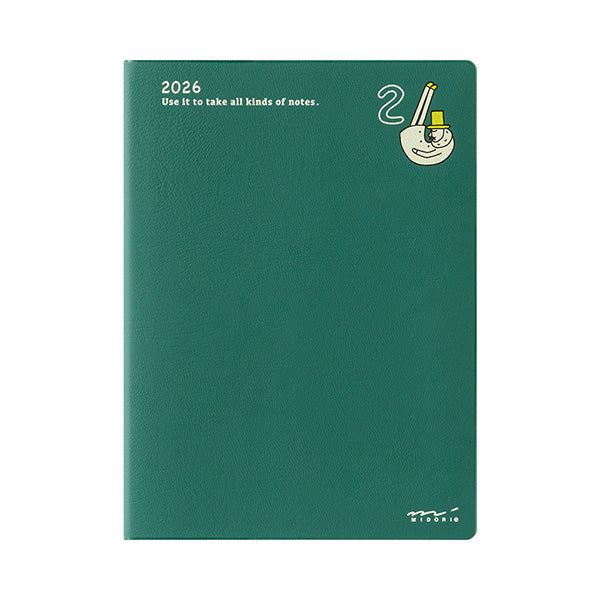 Midori 2026 Pocket Diary A6 Weekly Block- Ojisan