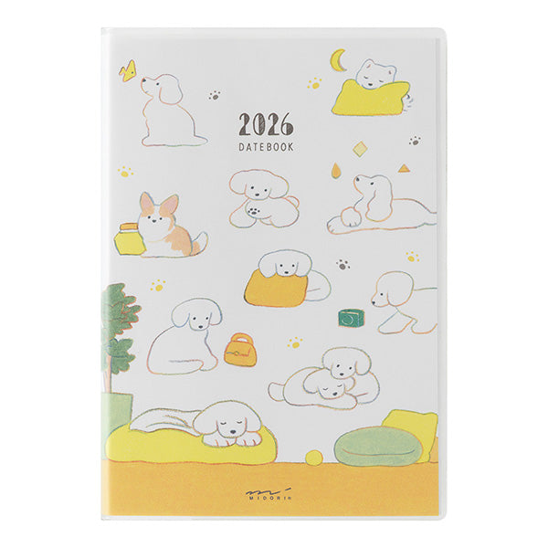 Midori 2026 Pocket Diary (B6) - Dog