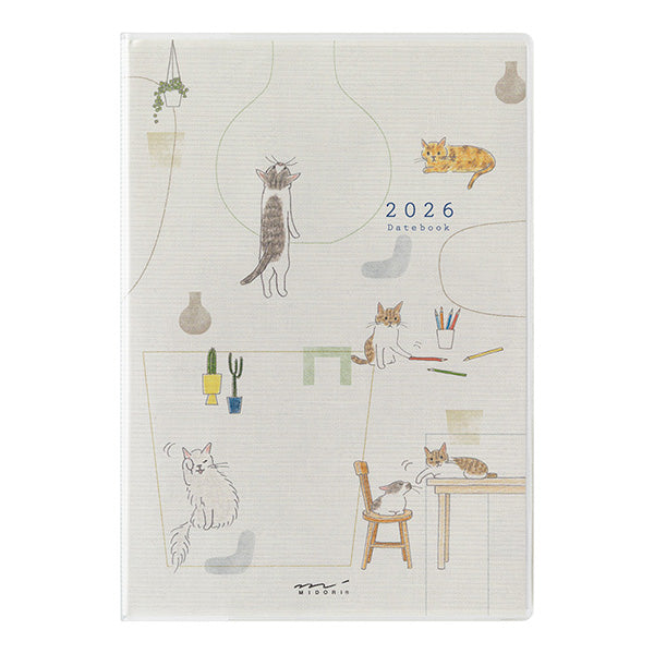 Midori 2026 Pocket Diary B6 - Cat