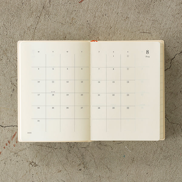 Midori MD Paper 2026 Notebook Diary 1Day 1Page- A6