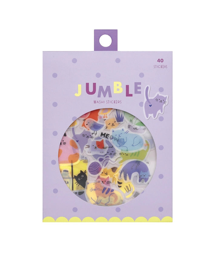 Girl of All Work - Cats Jumble Washi Stickers
