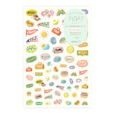 Midori Yuru Log Sticker Sheet - Feeling