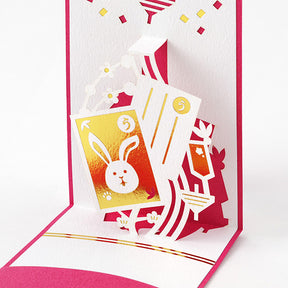 Midori PC Mini Money Envelope 576 popup Japanese Card Game Rabbit