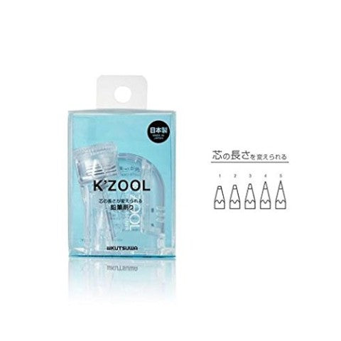 K'zool Sharpener Adjustable Lead Length Pencil Sharpener -Clear
