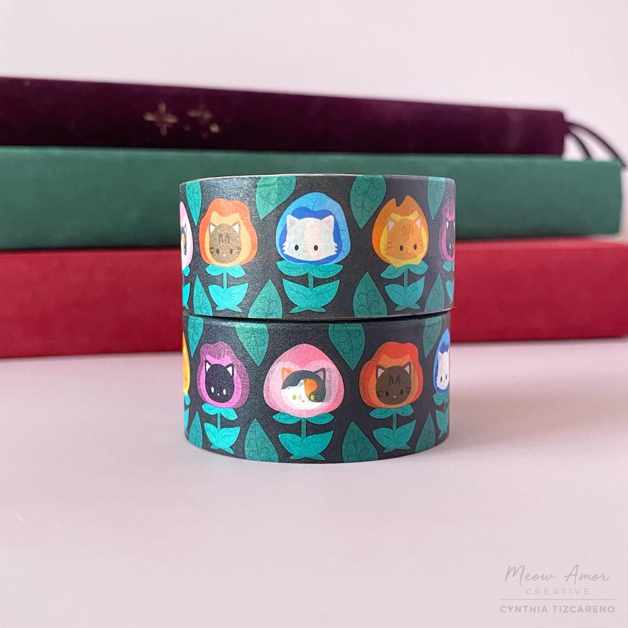 Meow Amor Creative - Wonderland Flower Cats Washi Tape